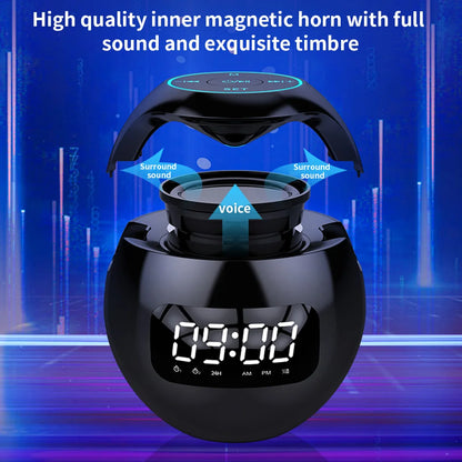 Wireless Bluetooth-Compatible Speaker Ball Radio TF Card Handsfree Call Alarm Clock Louderspeaker Music Type 1