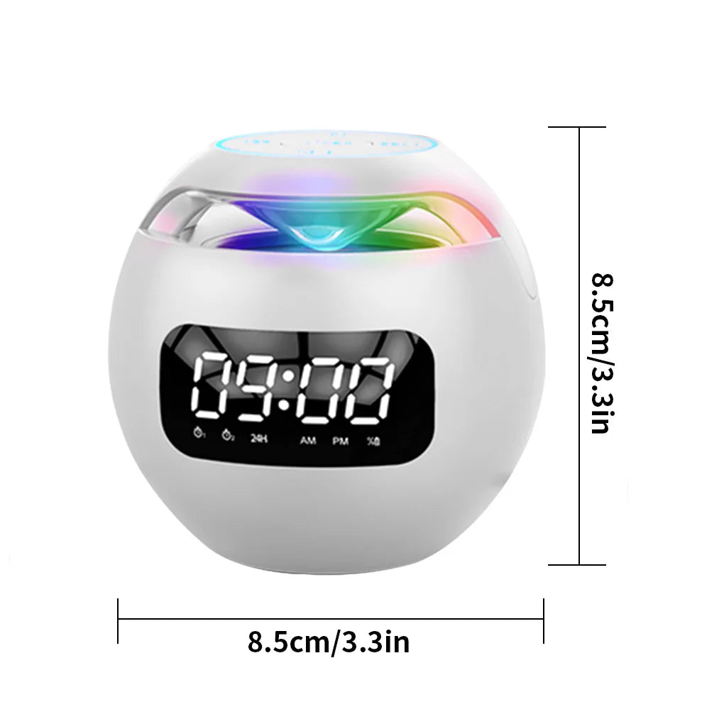 Wireless Bluetooth-Compatible Speaker Ball Radio TF Card Handsfree Call Alarm Clock Louderspeaker Music Type 1