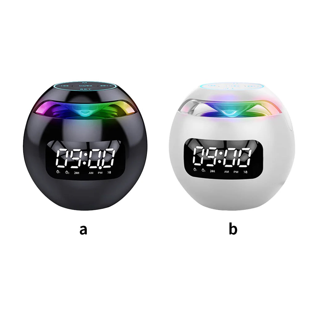 Wireless Bluetooth-Compatible Speaker Ball Radio TF Card Handsfree Call Alarm Clock Louderspeaker Music Type 1