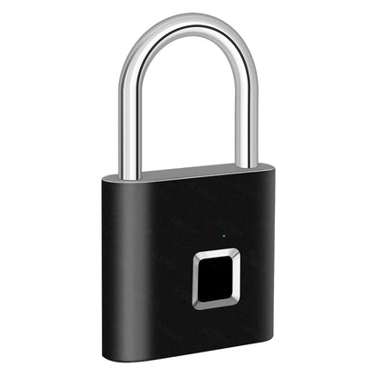 Keyless USB Charging Fingerprint Lock Smart Padlock Waterproof Door Lock 0.2Sec Unlock Portable Anti-Theft Padlock Zinc